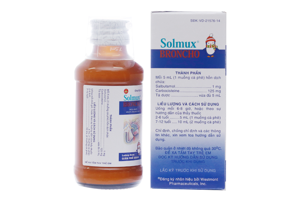 Solmux Broncho trị ho làm loãng đàm