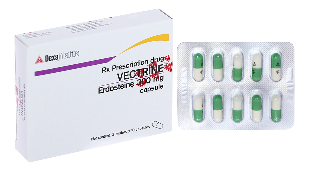 Vectrine 300mg làm loãng, tiêu đàm trong bệnh lý hô hấp