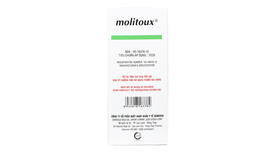 Molitoux 50mg loãng đàm trong bệnh lý hô hấp