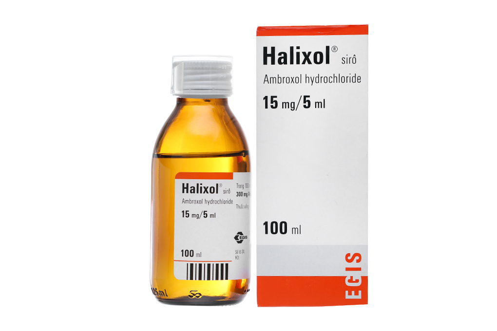 Siro Halixol 15mg/5ml điều trị bệnh đường hô hấp