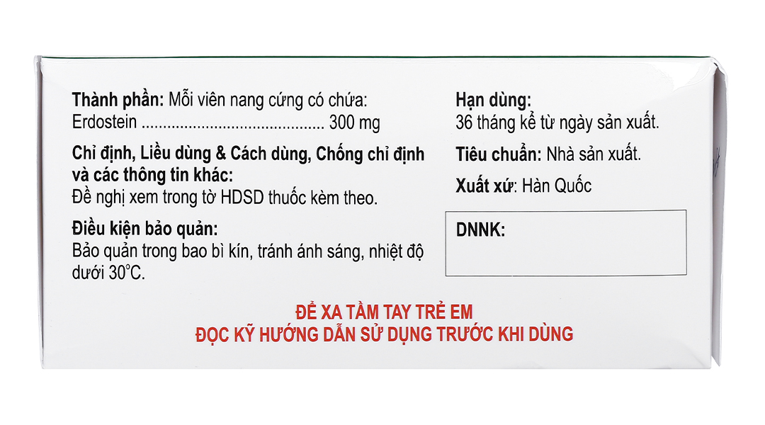 Elpertone 300mg trị triệu chứng đợt viêm phế quản cấp và mạn tính