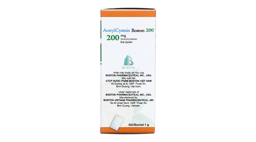 Thuốc bột Acetylcystein Boston 200 trị rối loạn tiết dịch phế quản