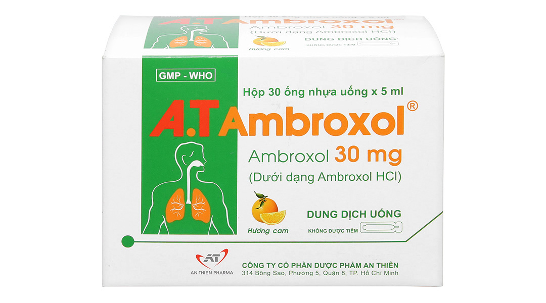 Dung dịch uống A.T Ambroxol tan đàm trong bệnh lý hô hấp