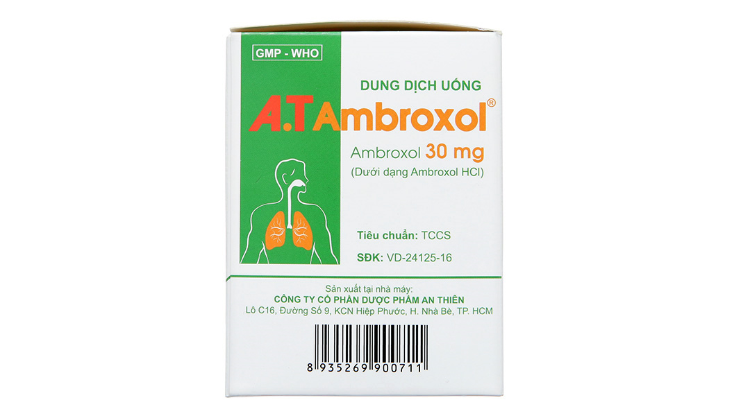 Dung dịch uống A.T Ambroxol tan đàm trong bệnh lý hô hấp
