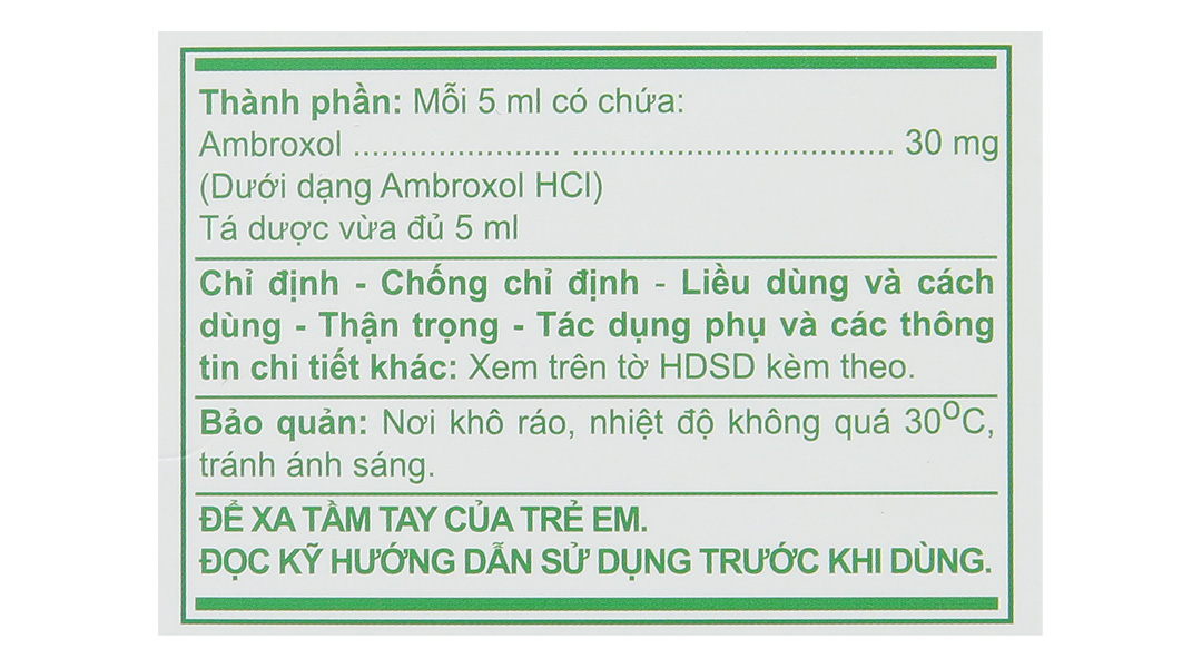 Dung dịch uống A.T Ambroxol tan đàm trong bệnh lý hô hấp