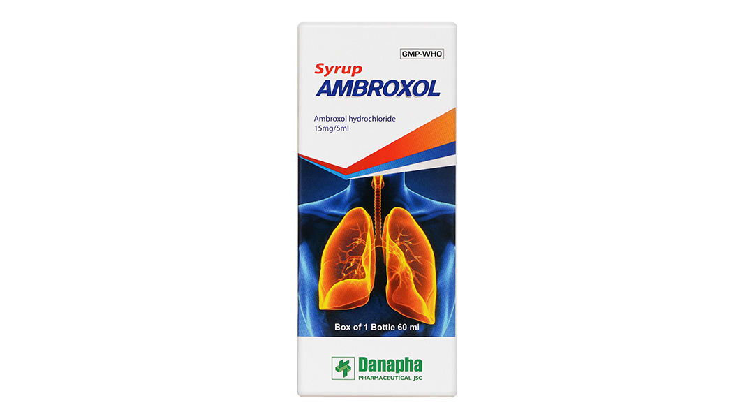 Sirô Ambroxol 15mg/5ml hỗ trợ trị các rối loạn bài tiết ở phế quản