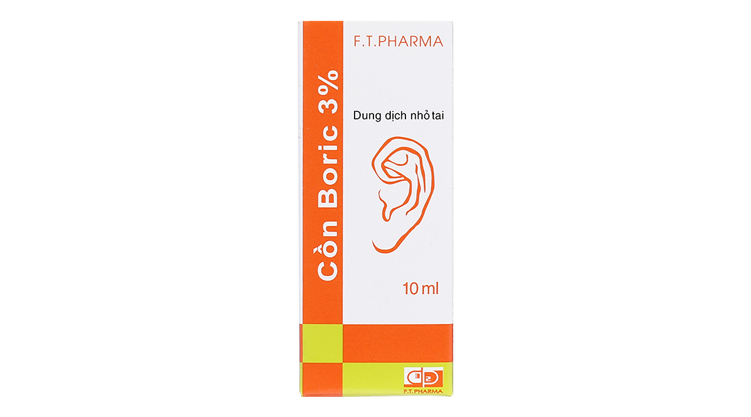 Cồn Boric F.T Pharma 3% phòng viêm tai