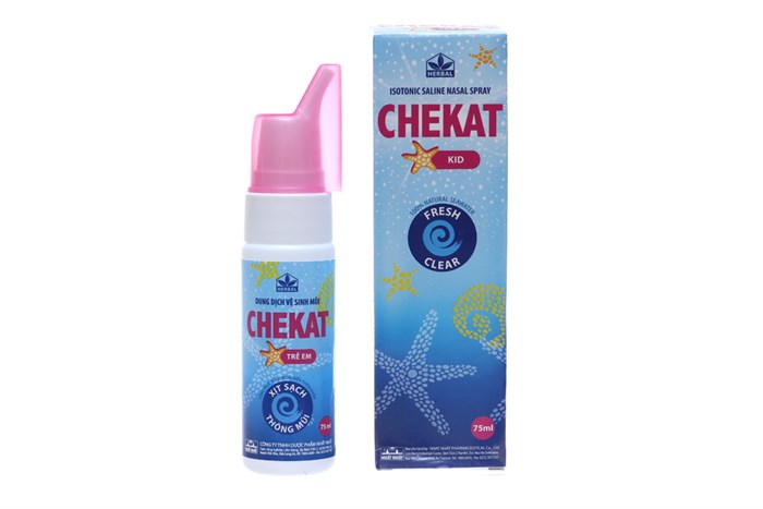Dung dịch vệ sinh mũi trẻ em Chekat chai 75ml-Nhà thuốc An Khang