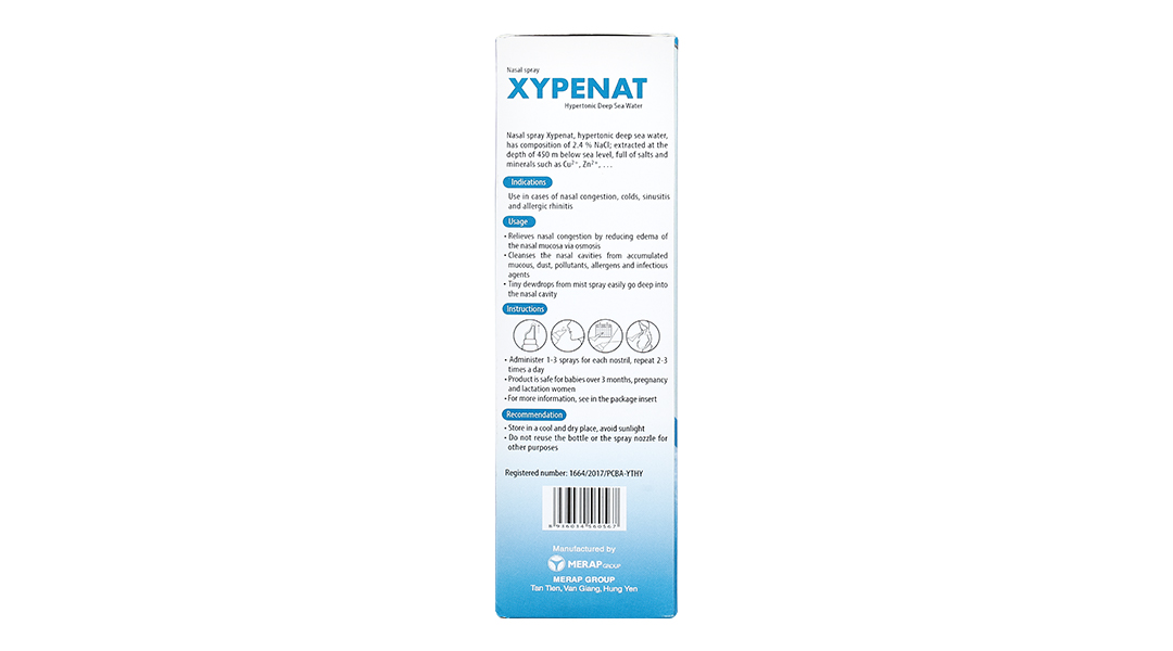 Xịt mũi Xypenat giảm nghẹt mũi