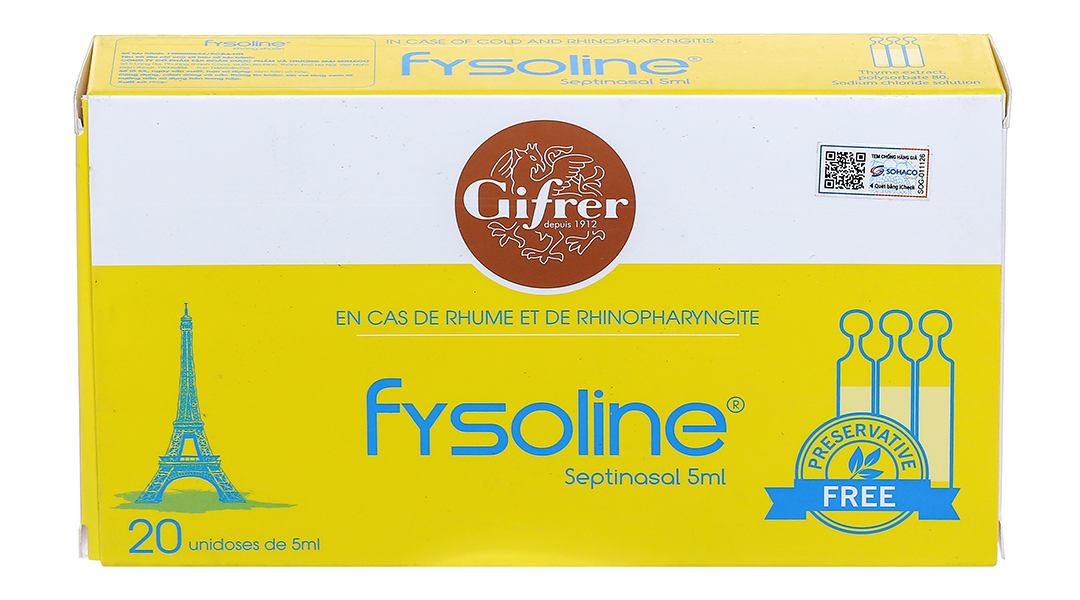 Nước muối sinh lý Fysoline Septinasal vệ sinh mũi