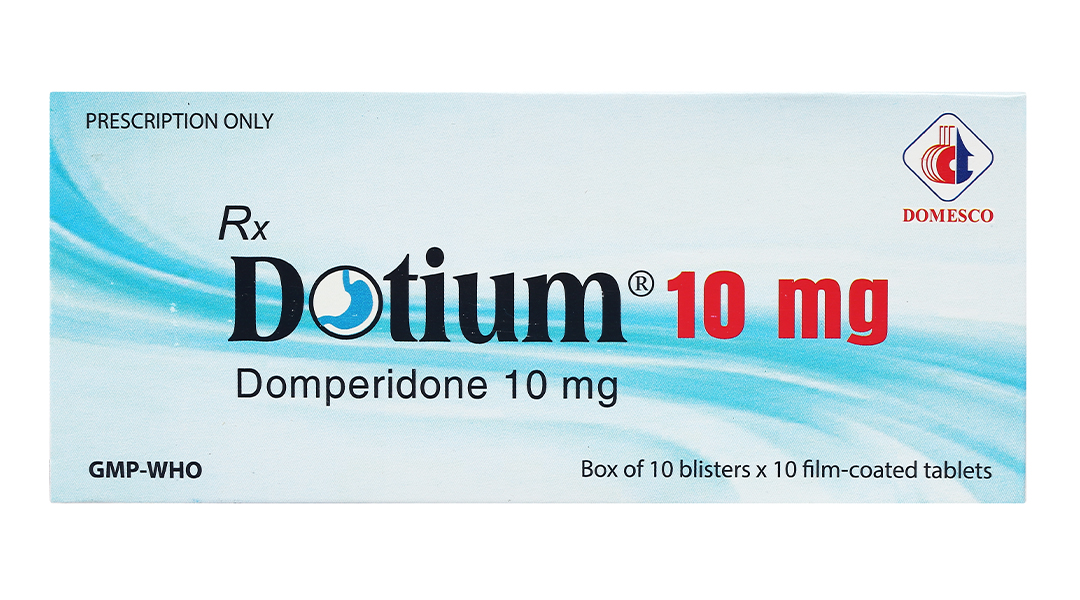 Dotium 10mg trị triệu chứng nôn và buồn nôn