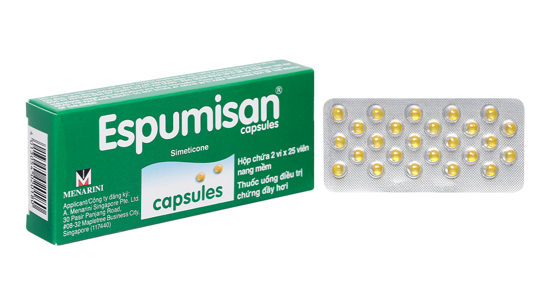 Espumisan 40mg trị đầy hơi, chướng bụng