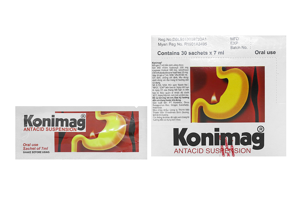 Hỗn dịch uống Konimag giảm buồn nôn, khó tiêu do dư acid