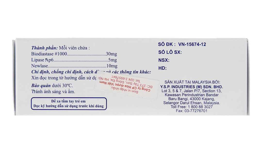 Viên nhai YspBio - Tase trị chứng khó tiêu, bội thực, chán ăn
