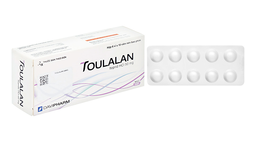 Toulalan 50mg trị triệu chứng dạ dày - ruột như chướng bụng, chán ăn