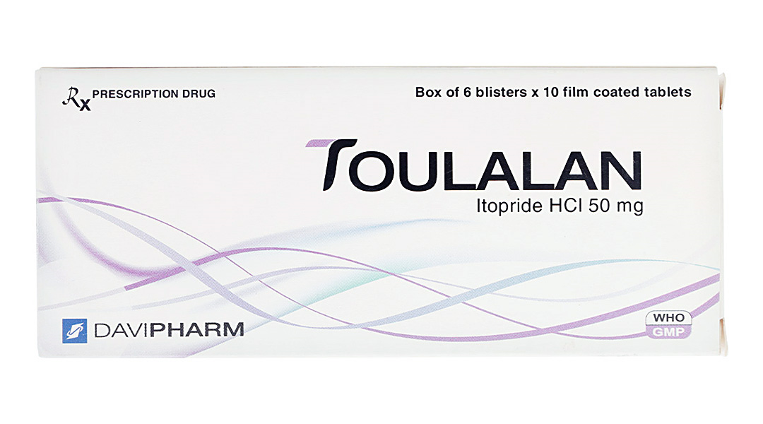Toulalan 50mg trị triệu chứng dạ dày - ruột như chướng bụng, chán ăn