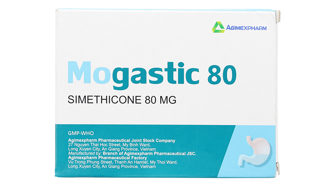 Viên nhai Mogastic 80 trị đầy hơi, khó tiêu