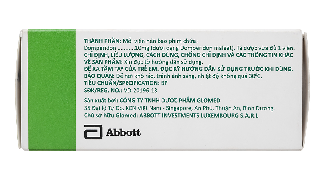 Glomoti-M 10mg trị triệu chứng nôn và buồn nôn