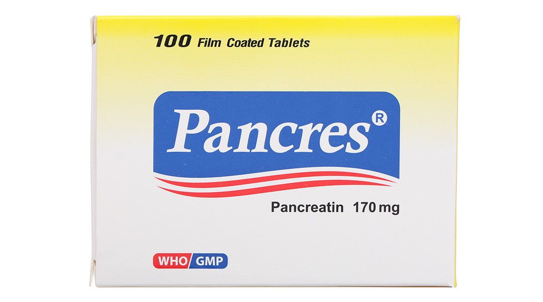 Pancres 170mg trị chứng kém hấp thu do thiếu các men tiêu hóa