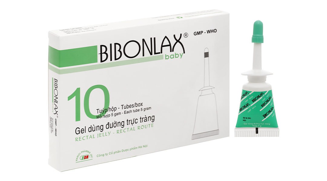 Gel bơm trực tràng Bibonlax Baby trị táo bón