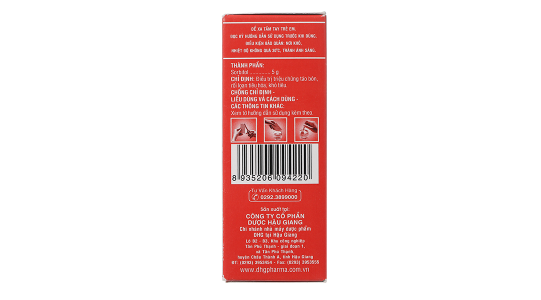 Thuốc bột Sorbitol DHG 5g trị táo bón