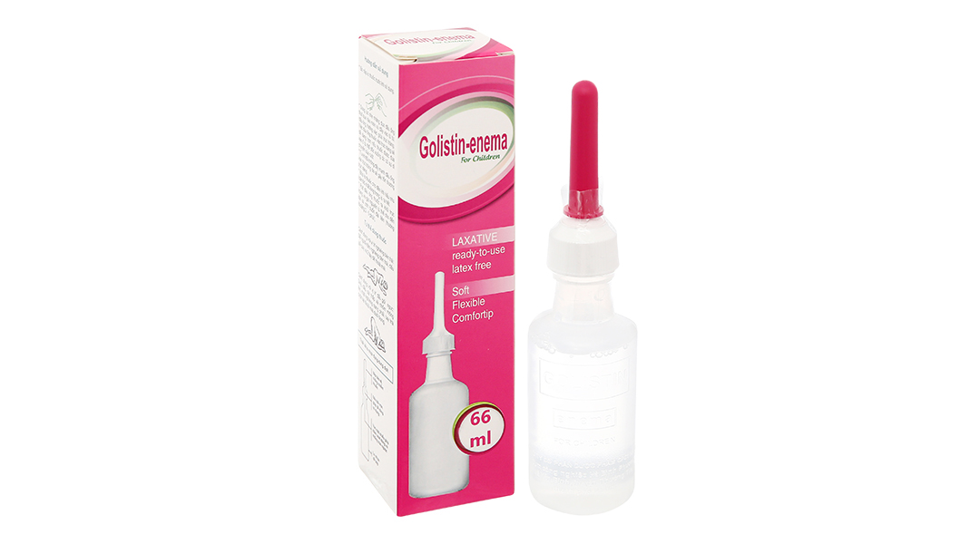Dung dịch thụt trực tràng Golistin-enema For Children trị táo bón