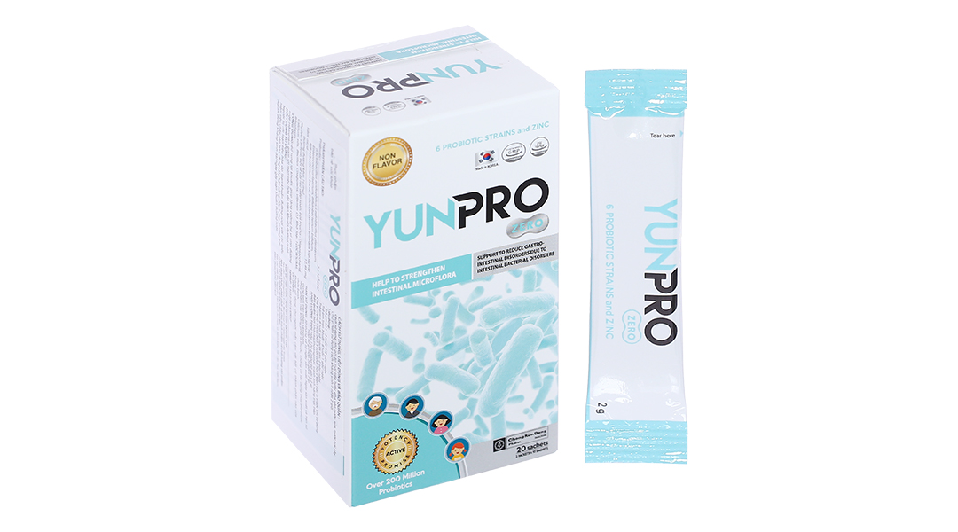 Men vi sinh Yunpro Zero bổ sung lợi khuẩn