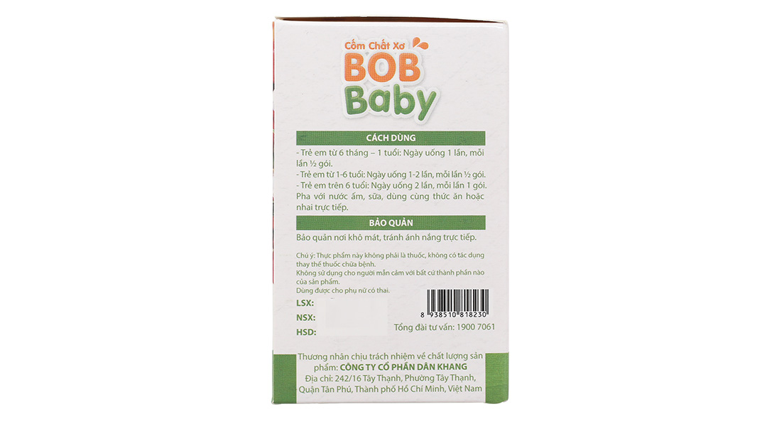 Cốm Chất Xơ Bobbaby Dân Khang