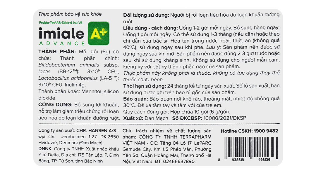 Men Vi Sinh Imiale A+ 6g