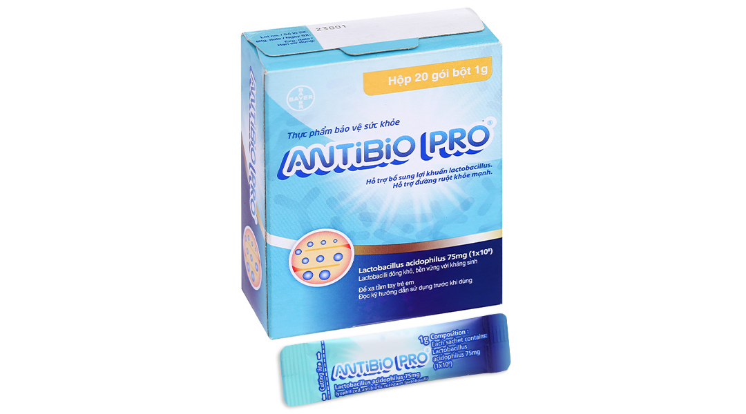 Men vi sinh Antibio Pro bổ sung lợi khuẩn hộp 20 gói x 1g - 01/2025 | nhathuocankhang.com