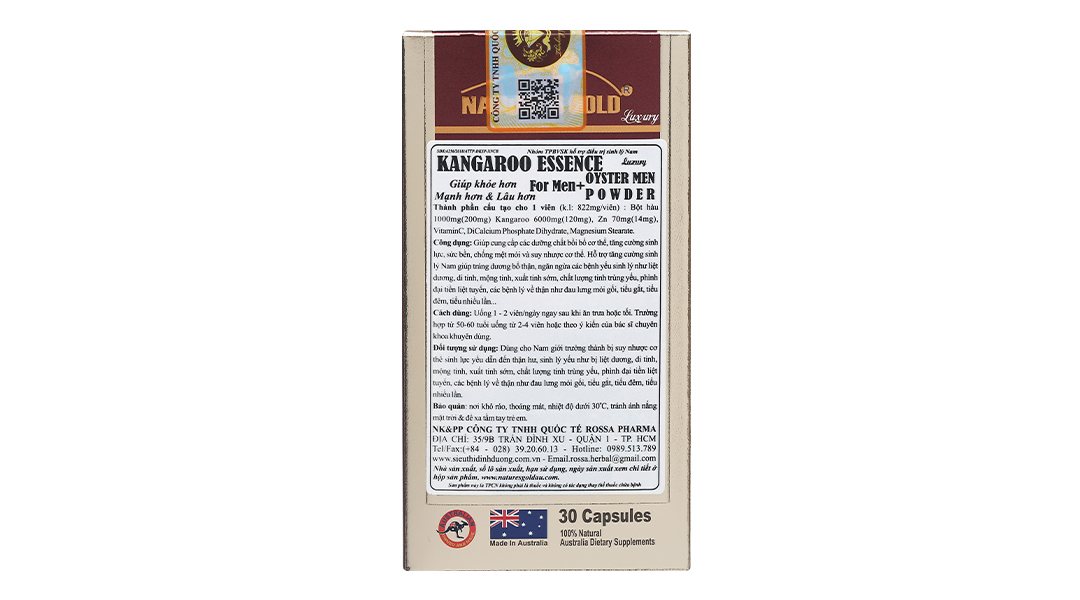 Nature's Gold Kangaroo Essence For Men Oyster Man Power