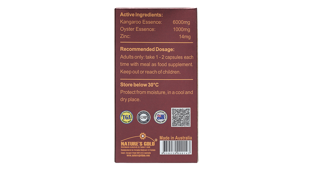 Nature's Gold Kangaroo Essence For Men Oyster Man Power