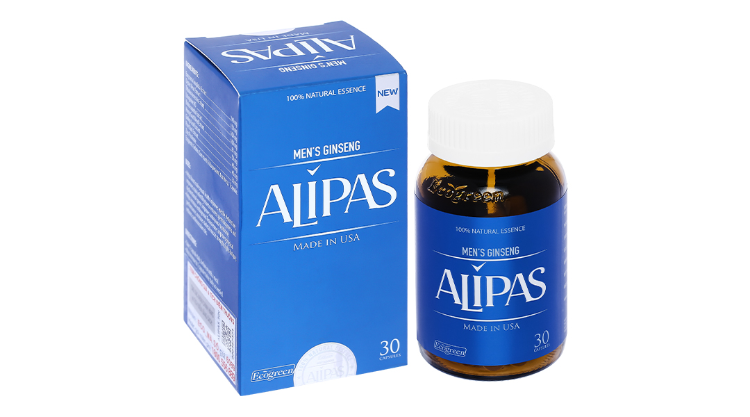 Alipas Men's Ginseng hộp 30 viên - 05/2026 | nhathuocankhang.com