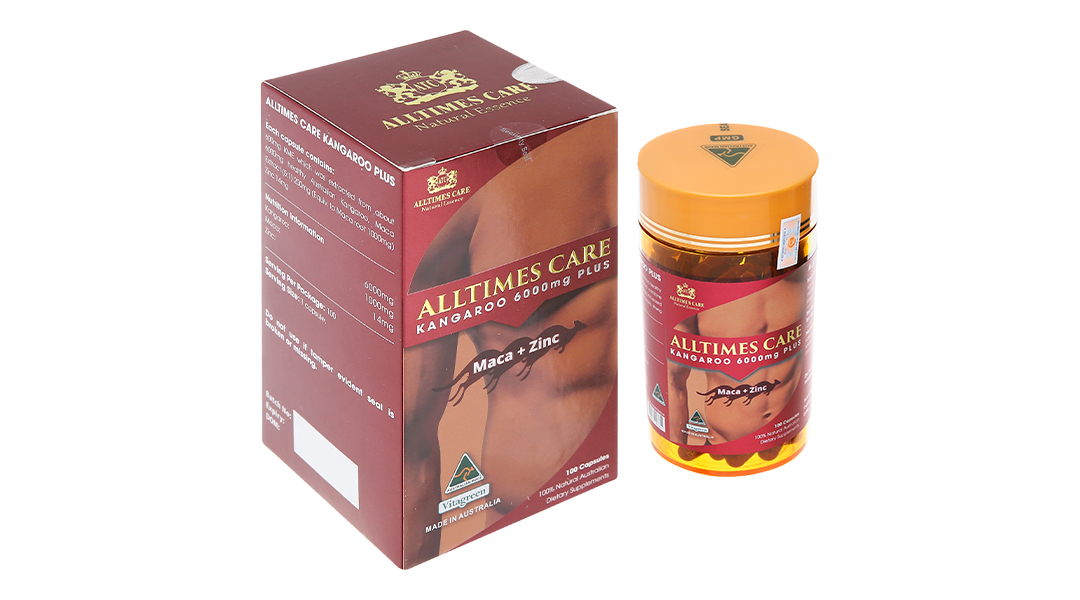 Viên Uống Tăng Cường Sinh Lý Nam Alltimes Care Kangaroo 6000mg Plus Hộp/100V