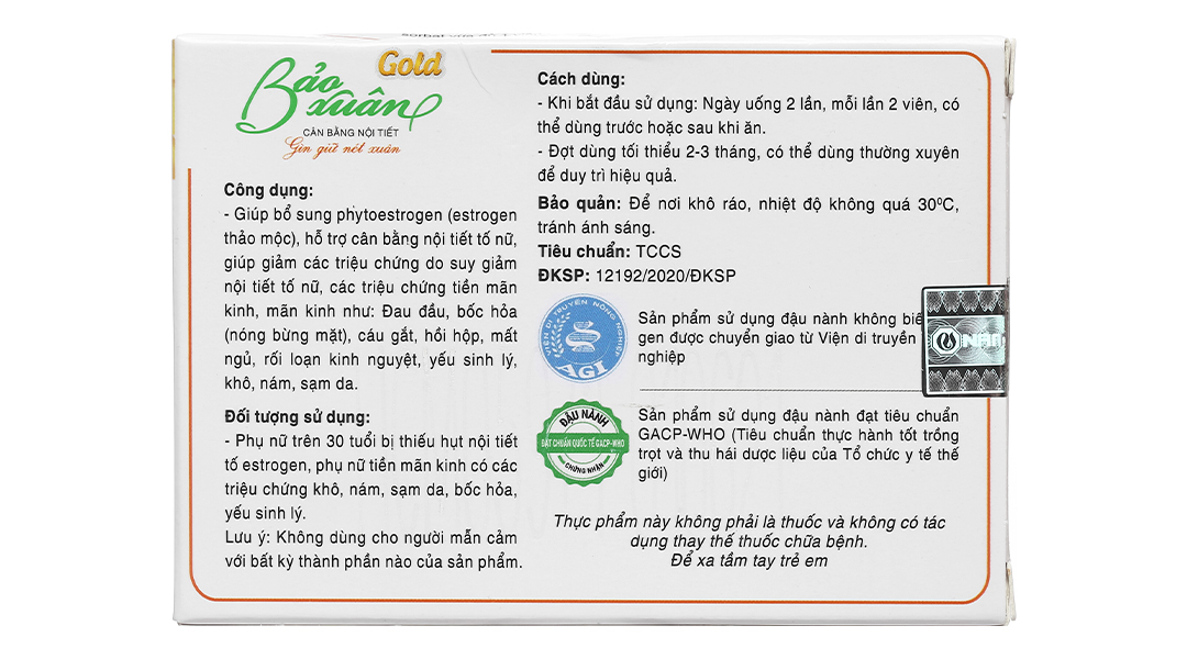 Bảo Xuân Gold tuổi 30 - 50 giúp cân bằng nội tiết tố nữ