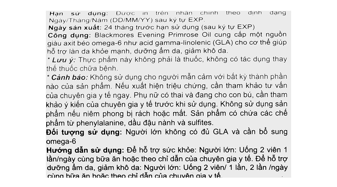 Blackmores Evening Primrose Oil