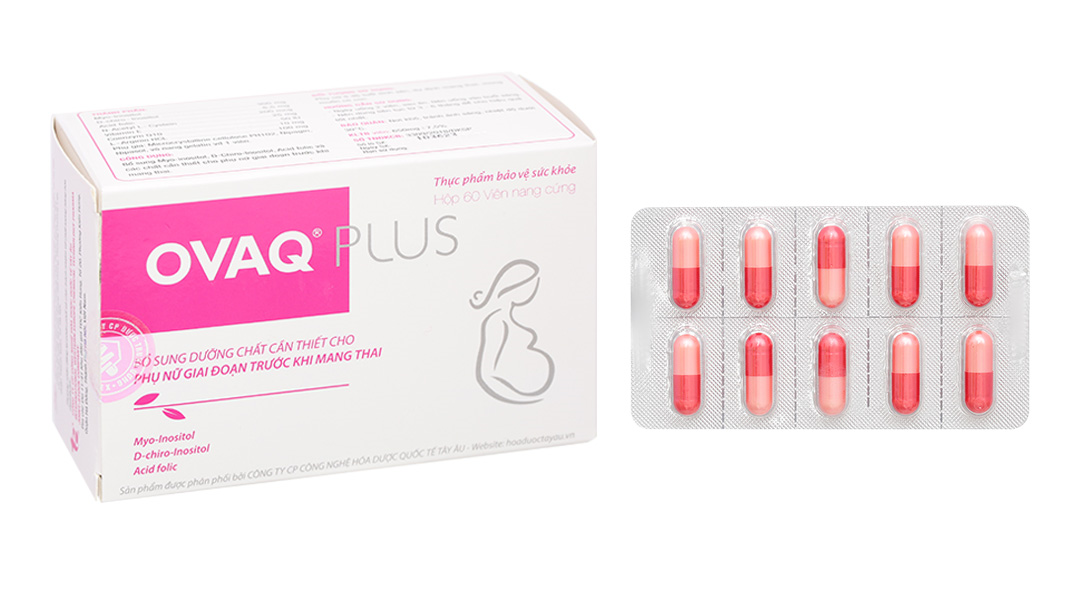 Thực phẩm bảo vệ sức khỏe ovaq plus hộp 60 viên