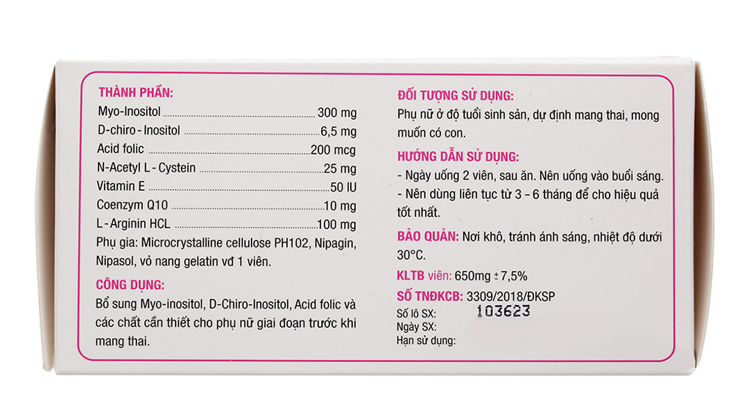 Thực phẩm bảo vệ sức khỏe ovaq plus hộp 60 viên