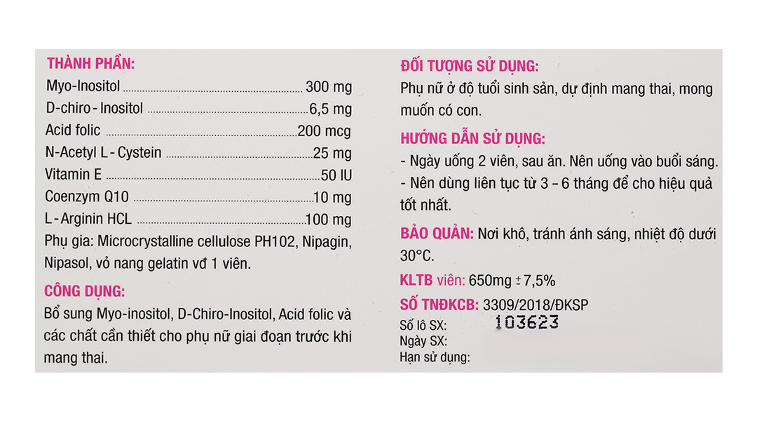 Thực phẩm bảo vệ sức khỏe ovaq plus hộp 60 viên
