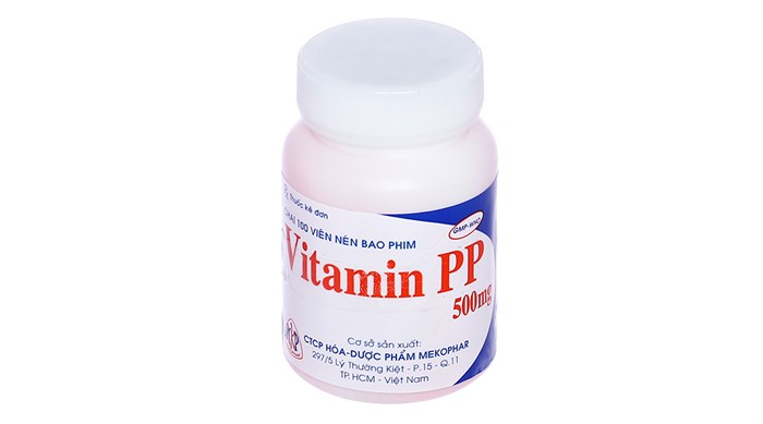 Thuốc vitamin PP 500mg Mekophar chai 100 viên