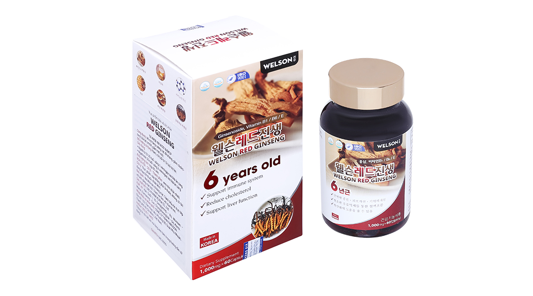 Welson Red Ginseng hộp 60 viên - 05/2026 | nhathuocankhang.com
