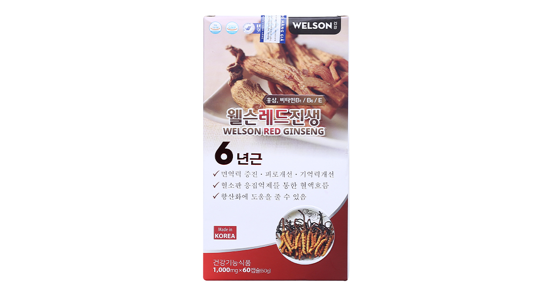 Welson Red Ginseng hộp 60 viên - 05/2026 | nhathuocankhang.com