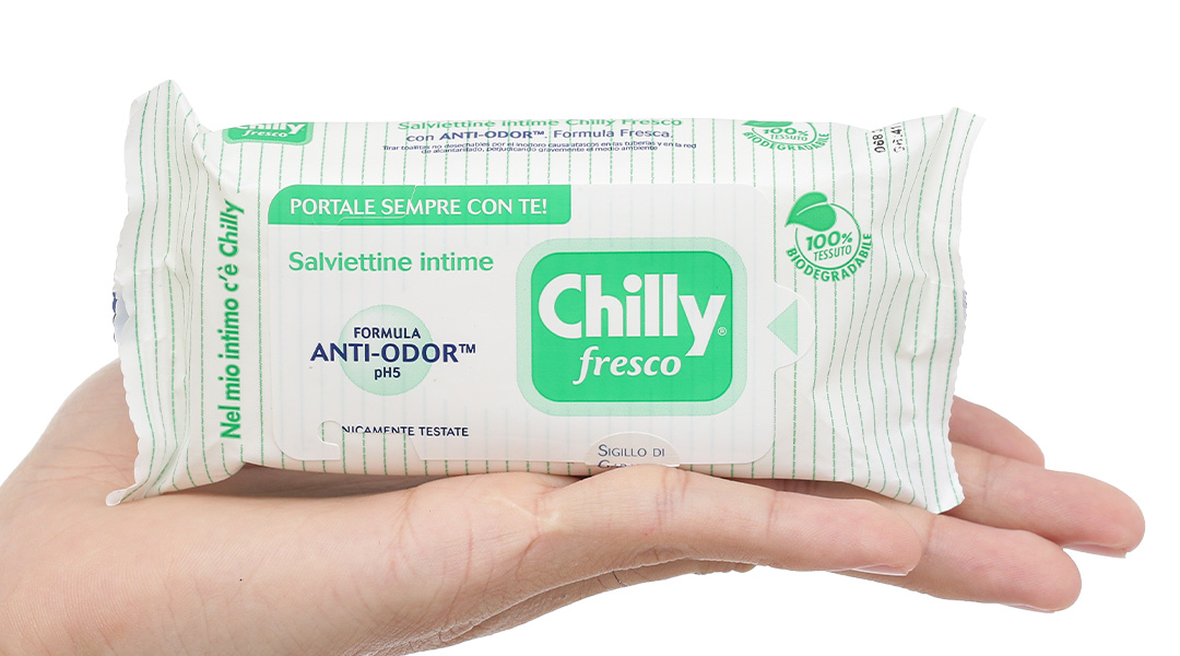 Khăn ướt vệ sinh vùng kín Chilly Fresco se lạnh, làm sạch khử mùi