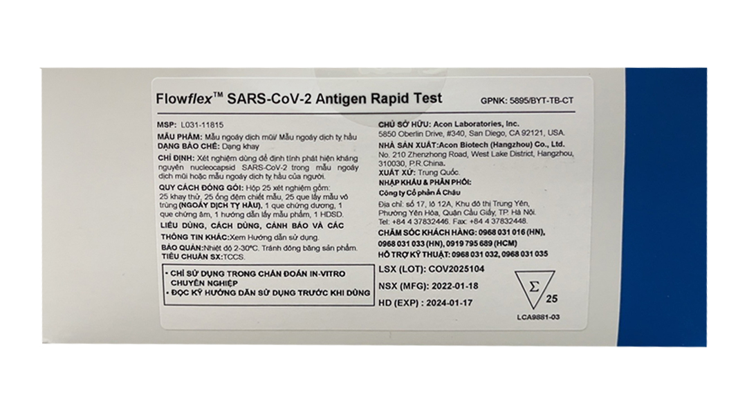 Kit test nhanh Covid-19 Flowflex Sars-CoV-2 Antigen