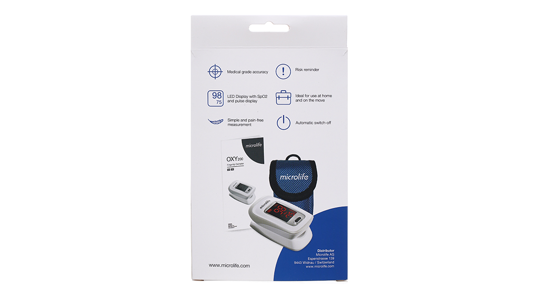 Máy đo nồng độ oxy trong máu SPO2 Microlife Oxy 200