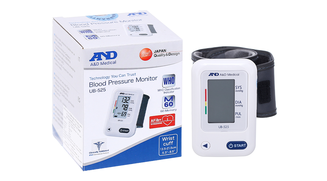 Máy đo huyết áp cổ tay AND UB-525