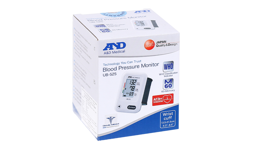 Máy đo huyết áp cổ tay AND UB-525