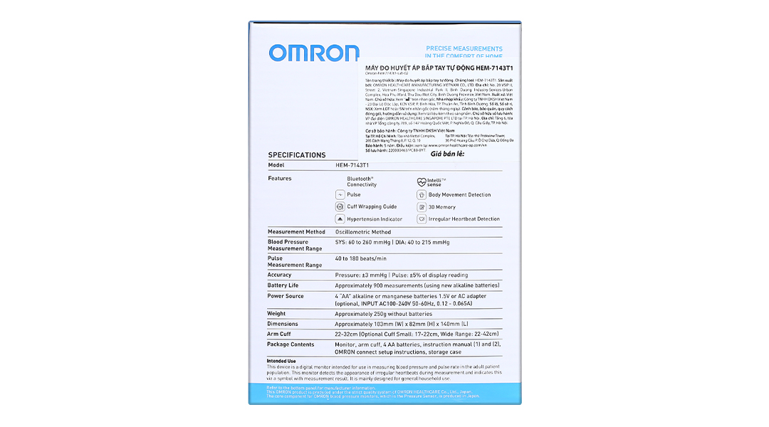 Máy đo huyết áp bắp tay Omron HEM-7143T1