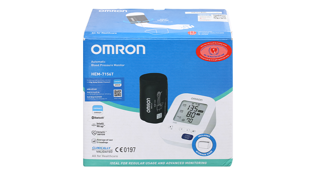 Máy đo huyết áp bắp tay Omron HEM-7156T