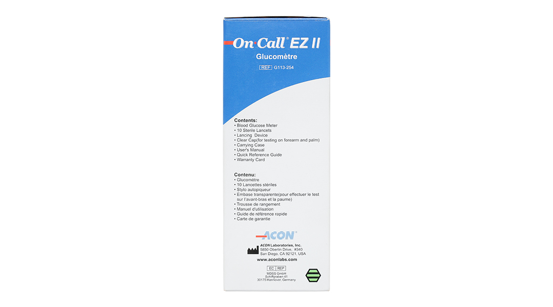 Máy đo đường huyết Acon On Call EZ II (không tặng kèm que thử)